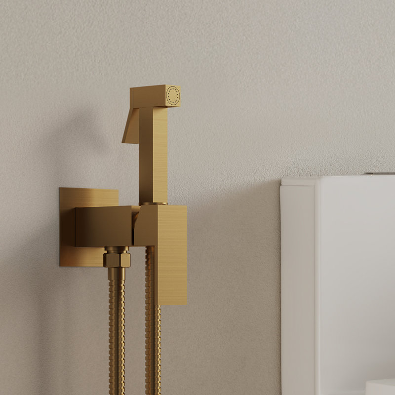 Douchette multi-usages avec contrôle de la température, Or brossé