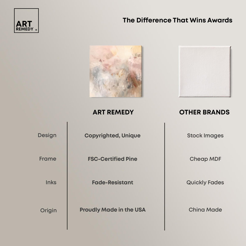 «Smeared Codex (V)» par Minimalist Abstracts par Art Remedy, H 24 po x l 24 po x P 1,5 po, Toile tendue