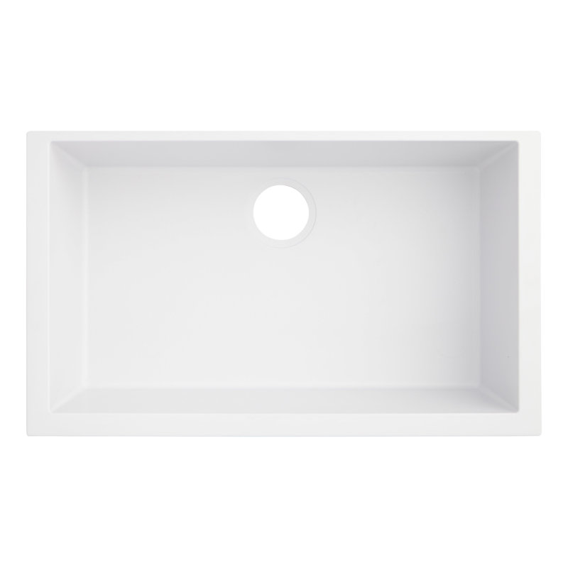 Holcomb 30 "L Undermount Kitchen Sink, Cloud White