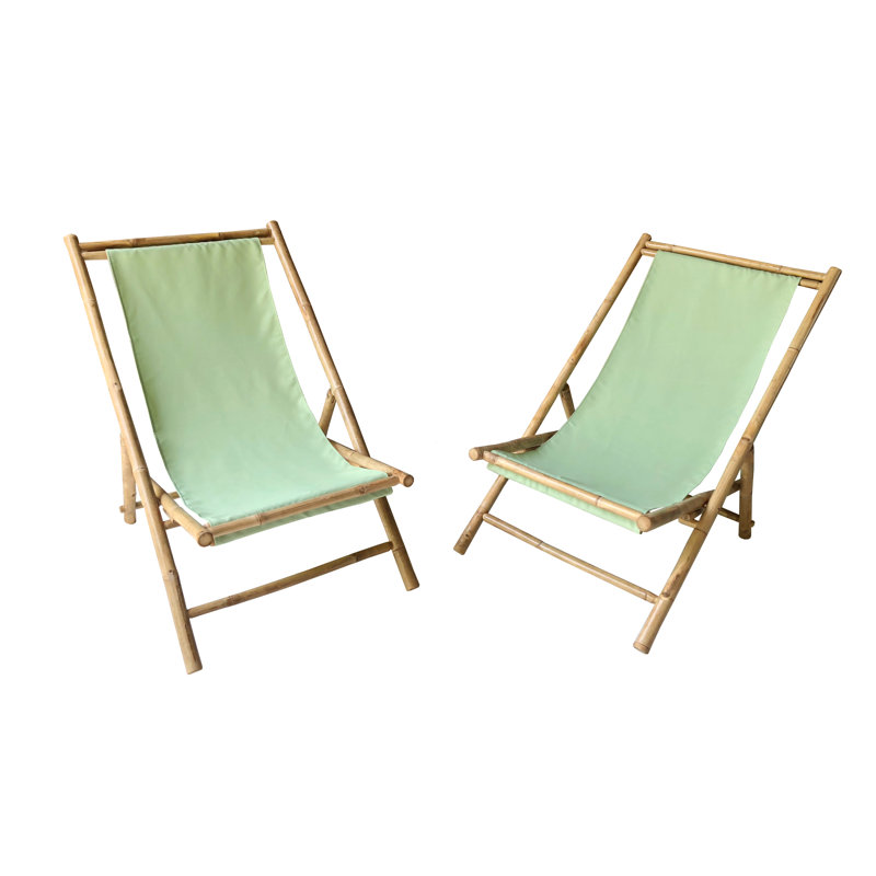 Kristi Folding Deck Chair, Celadon