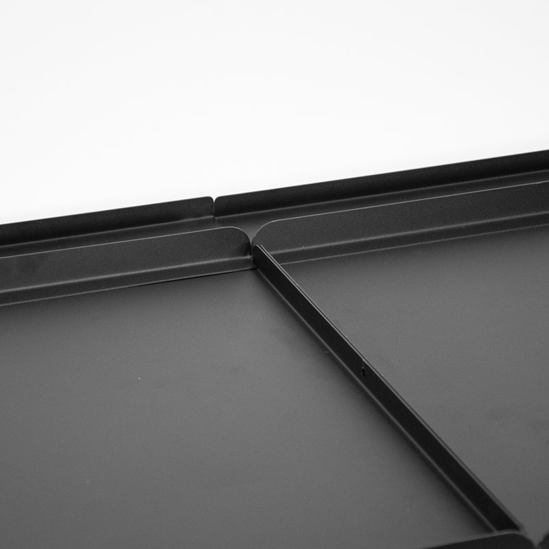 Black Steel Rectangle Fire Pit Lid with Drainage Design