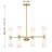 Kenyia 8-Light Chandelier in Natural Brass-125886829