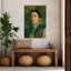 Autoportrait de jeune homme, style impressionniste abstrait contemporain, estampe murale-1528291506
