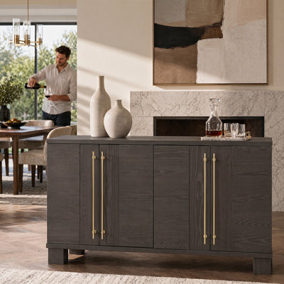 Traditional Wooden Buffet Cabinet With Spacious Storage – Dining Room Sideboard With Modern Touch