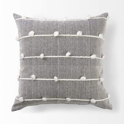 Striped Cotton Blend Reversible Pillow Cover
