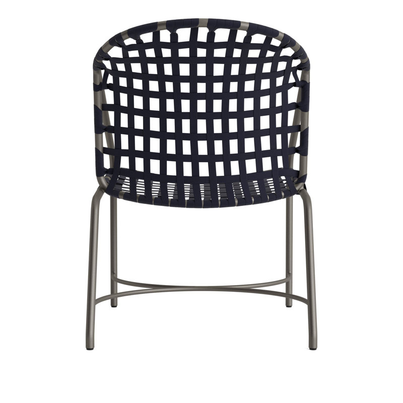 Kantan Outdoor Lounge Chair, Mica/Marine Suncloth Lace