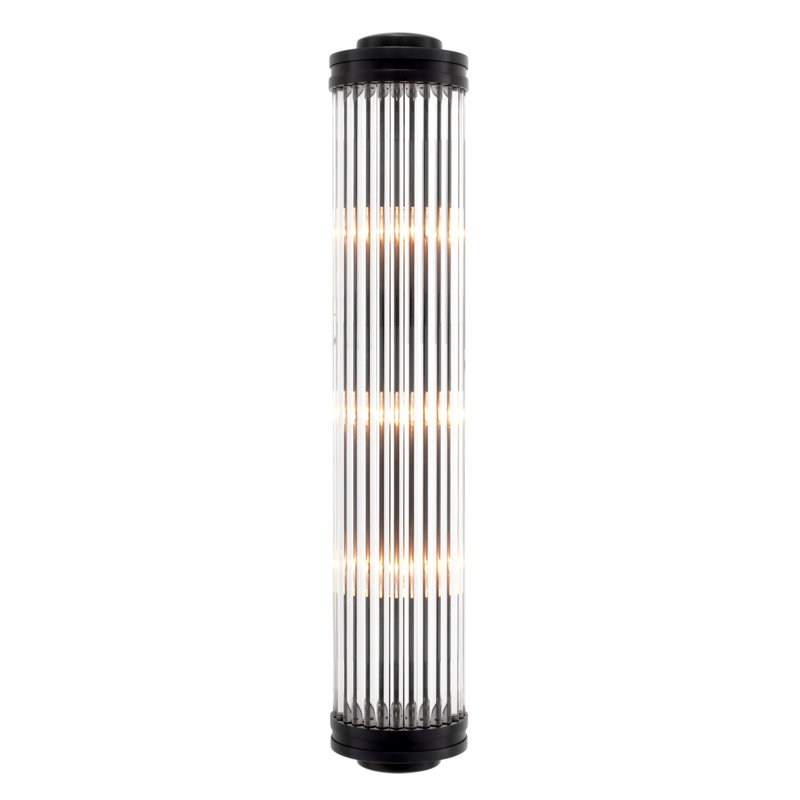 Gascogne Flush Mounted Sconce, Bronze/Clear, 3 Lights
