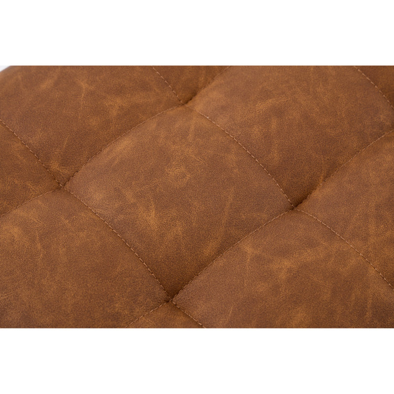 Upholstered Shoe Storage Bench With Cushioned Seat, End Of Bed Bench With Open Shelf And Metal Legs For Entryway, Brown