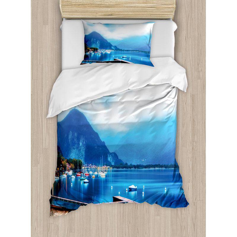 Scenery House Coastal Polyester Duvet Cover, Twin
