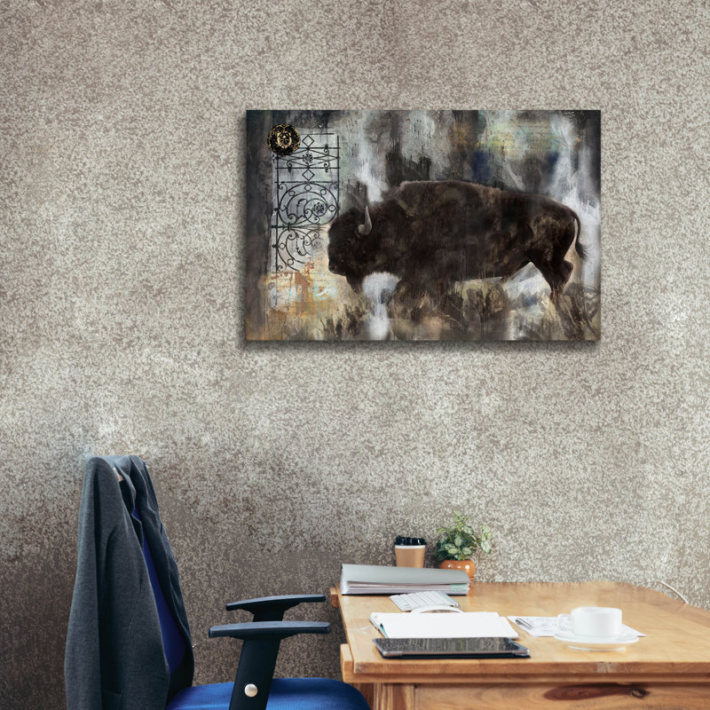 Art mural sur toile Union Buffic «Buffalo» par Marta Wiley, H 26 po x l 40 po x P 1,5 po
