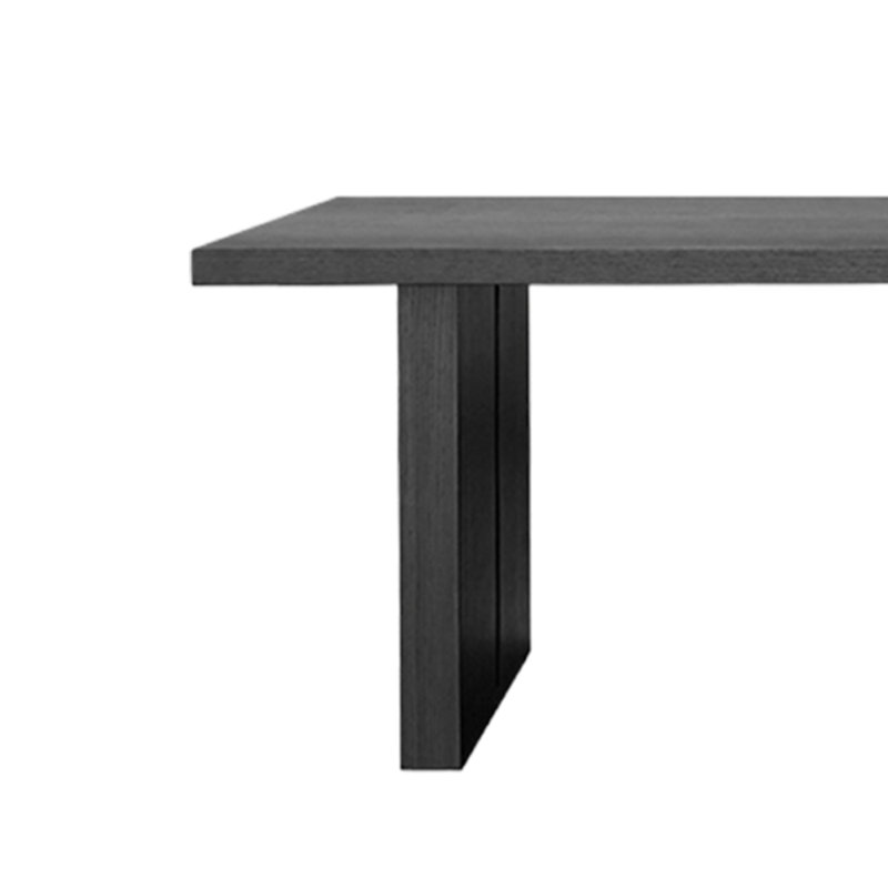 Bureau rectangulaire simple à utiliser à la maison pour étudier, H 29,53 po x l 78,74 po x P 39,37 po, Noir