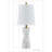Mindy 20" Marble Table Lamp with Fabric Shade, Marble