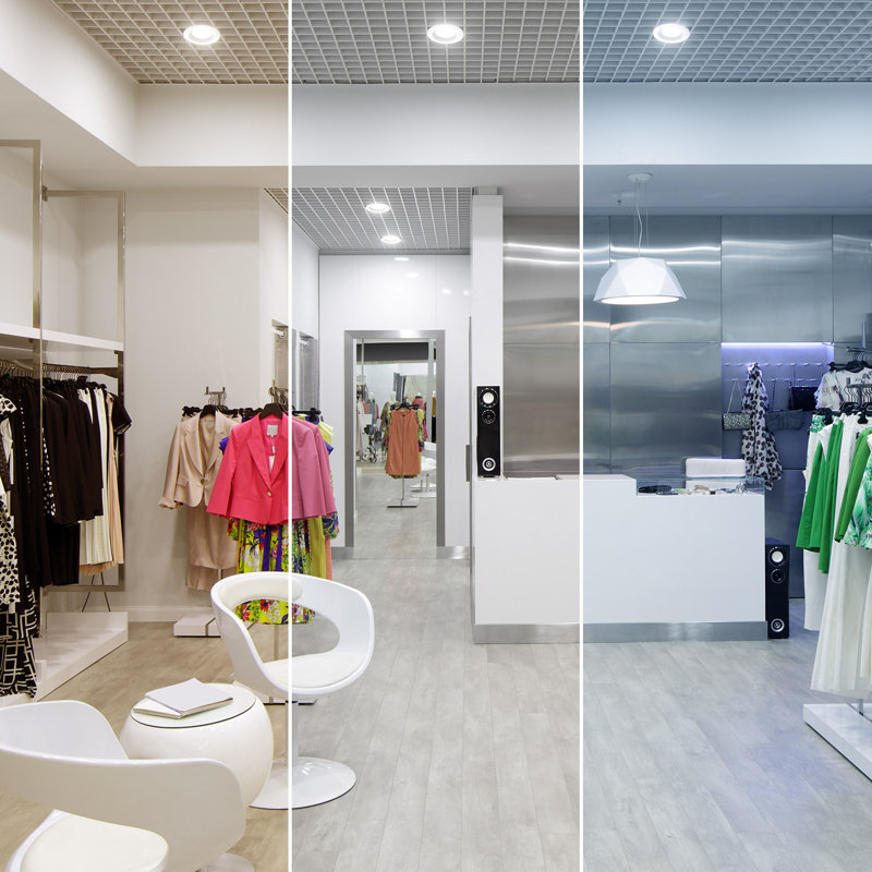 6" Commercial Selectable CCT New Construction LED Canless Recessed Lighting Kit