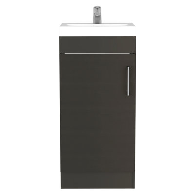 Kalif 40 mm Freestanding Single Vanity with Integrated Ceramic Basin