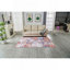 Tapis gris et rouille à motif abstrait lavable à la machine-1169951415
