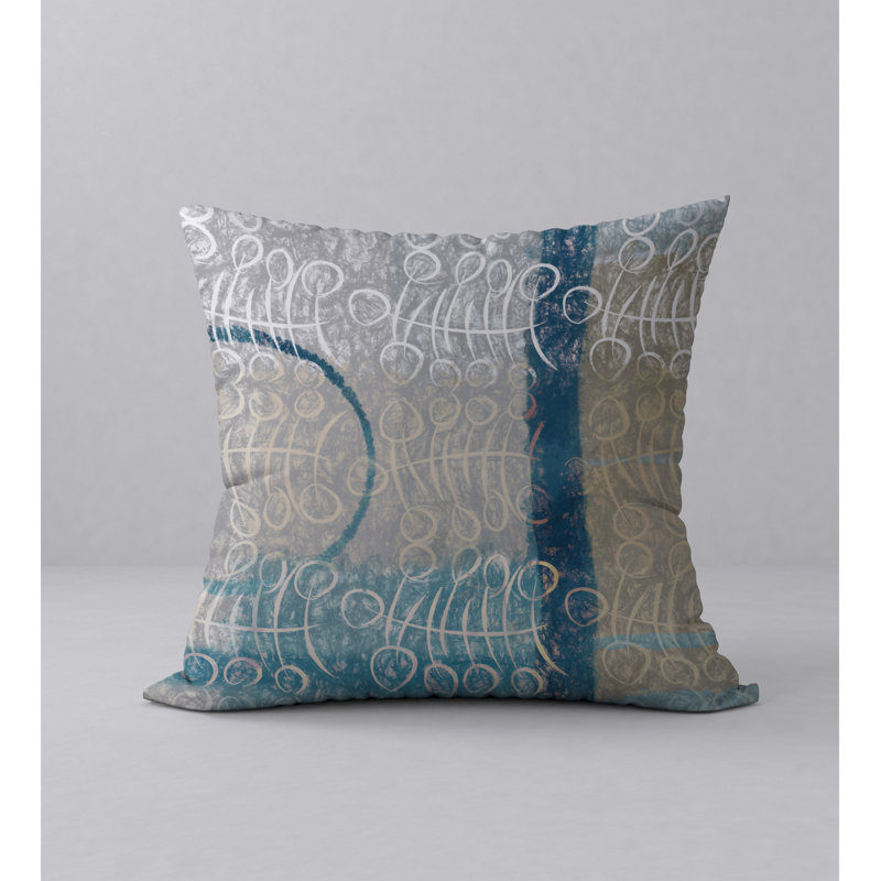 Abstract Throw Pillow, 20" H x 20" W