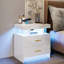 Table de chevet 2 tiroirs avec port USB et lumière DEL Ashten-891896775