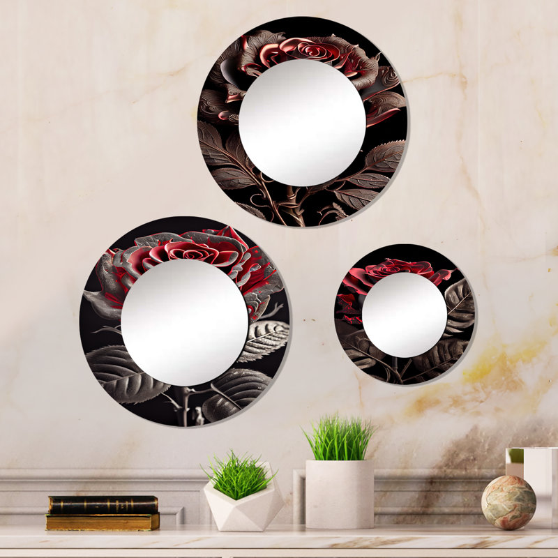 Loretha Metal Round Mirror