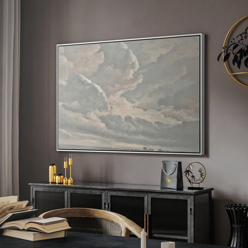 Paysage rétro CCXXVI, Toile encadrée flottée blanche, H 17 po x l 25 po x P 2 po
