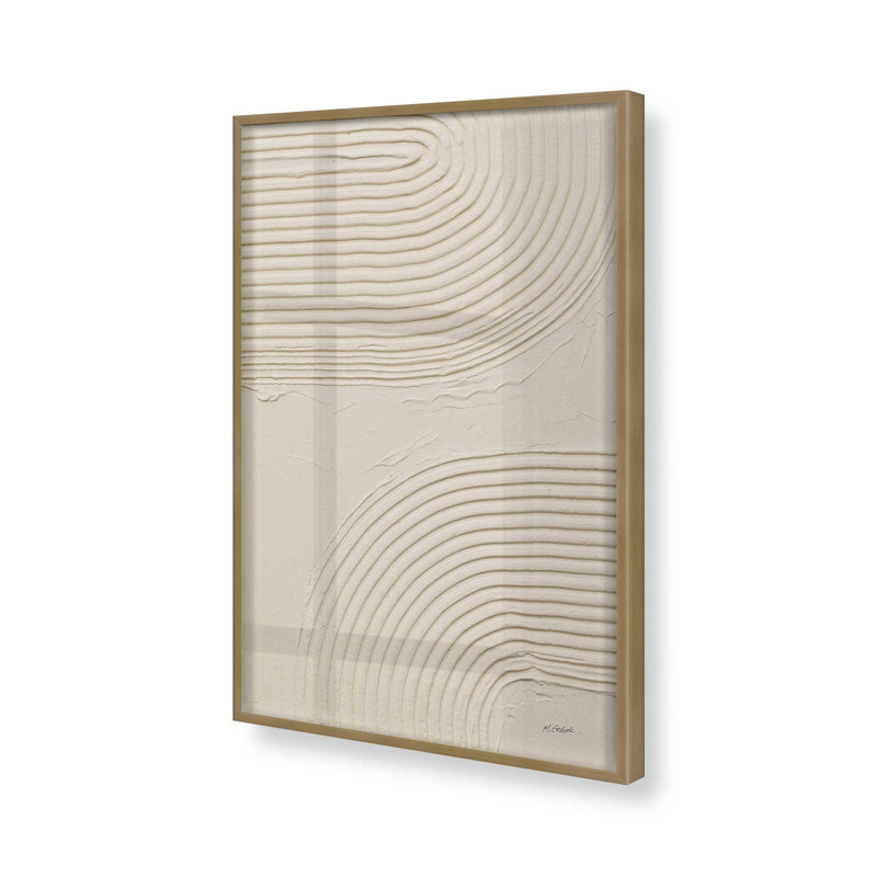 Echoed Curves in II, H 17,25 po x l 13,25 po, Or brossé
