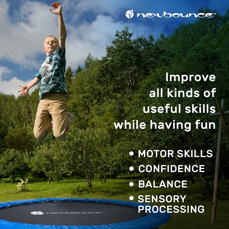 Blue Round Mini Trampoline for Kids and Adults