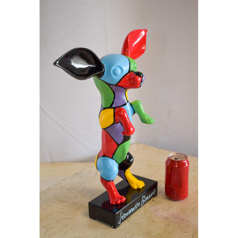 Statue 13 pi x 8 po x H 18 po en résine Chihuahua Eccleshall