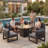 Tuyen 7-Piece 6-Person Outdoor Patio All-Aluminum Sectional Conversation Set with 60,000 BTU Fire Pit Table and 4" High-Resilience Foam Cushions-1934621439-1882247289