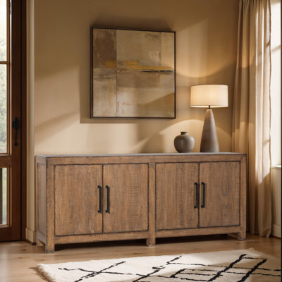 Buffet en bois de pin récupéré 84 pouces Merwin