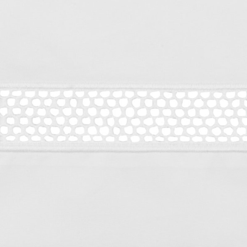Taie décorative Ritz Percale, Blanc, Très grand lit