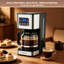 Cafetière programmable 10 tasses, cafetière à filtre avec minuterie 24 h, double intensité d'infusion, système anti-gouttes, maintien au chaud et arrêt automatique