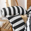 Ensemble d'édredon à rayures noires et blanches pour grand lit - Ensemble d'édredon 100% coton, ensemble de literie 3 pièces en lin de luxe pour toutes les saisons-123262360-123262361