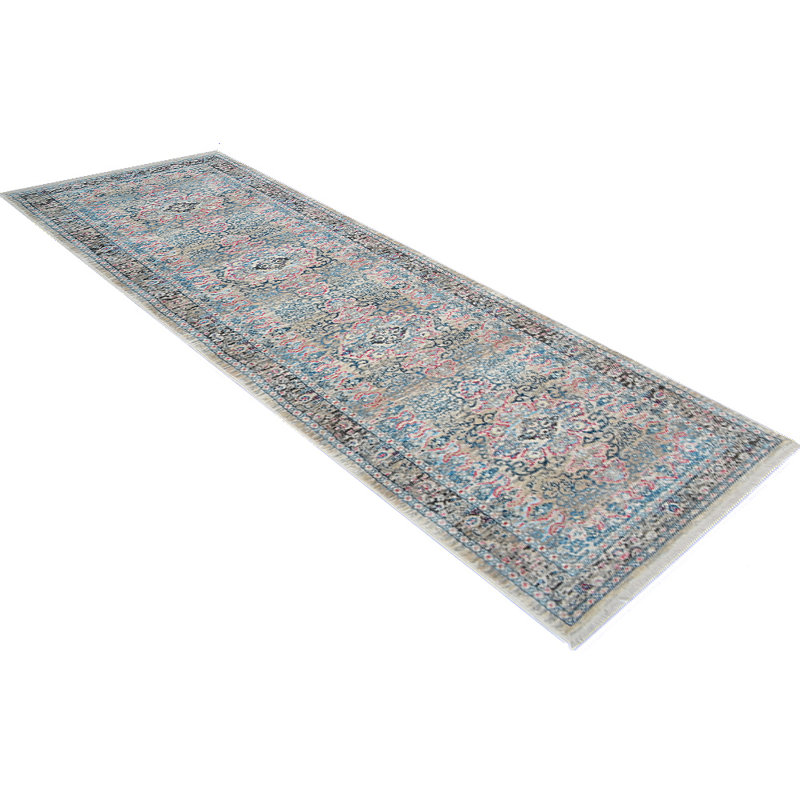 Tapis en polyester Beier MACHINE FABRIQUÉ - Tapis de couloir | Multicolore | Conception orientale, tapis à faible épaisseur faits à la machine pour le salon, la chambre à coucher