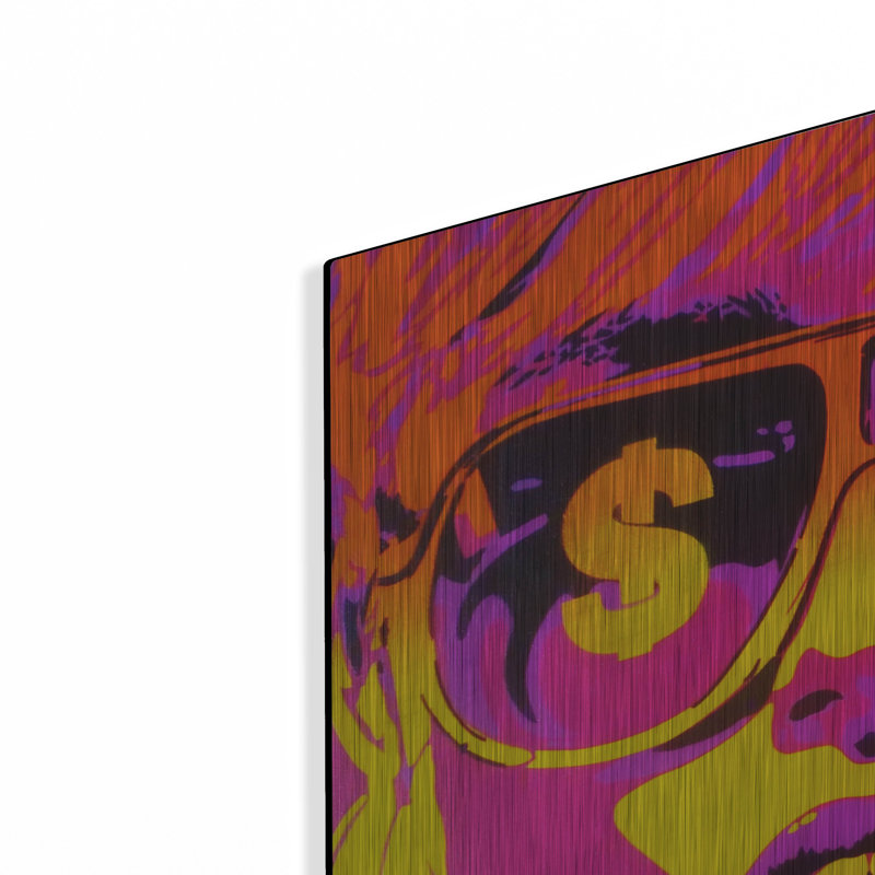 Art mural de luxe «Pop Star Dollars» par Abstract Graffiti, H 24 po x l 24 po