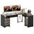 Bartolot 63'' L Shaped Home Office Desk with File&Storage Drawers and  Cabinet, Executive Desk with Monitor Stand and Open Compartments-112156766