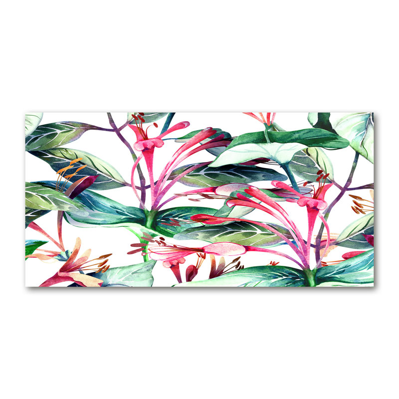 Honeysuckle - No Frame Print on Glass, 50cm H x 100cm W x 2cm D, Canvas