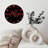 Red Clock Face Heartbeat Waveform