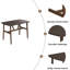 Table de salle à manger pour 4 à 6 personnes, table de cuisine rectangulaire en bois, table de salle à manger moderne avec cadre en métal robuste pour la salle à manger, cuisine, 47,2 pouces-1133257941