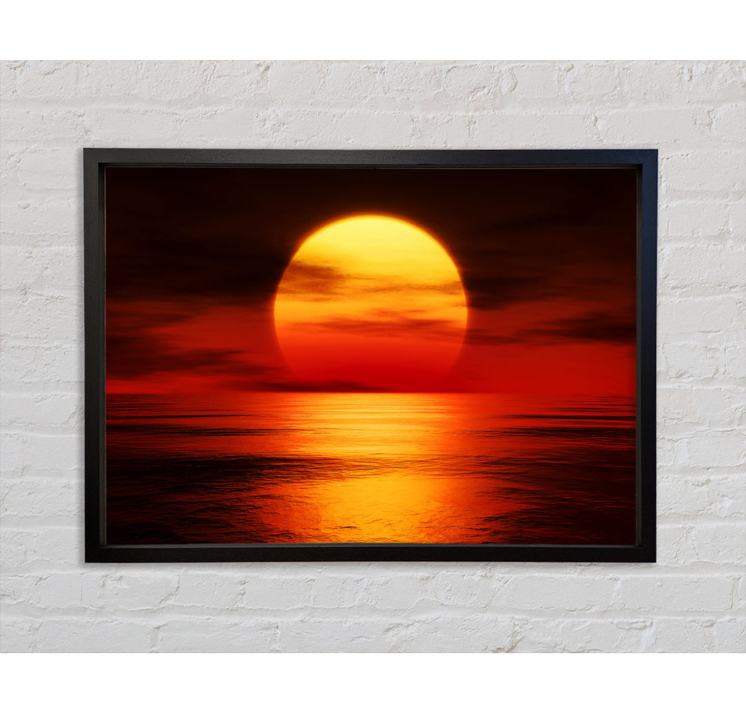 Red Fire Sky Reflections - Einzelner Bilderrahmen Kunstdrucke auf Leinwand