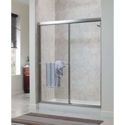 Tides - W x 70'' H Single Added Door Framed Shower Door with