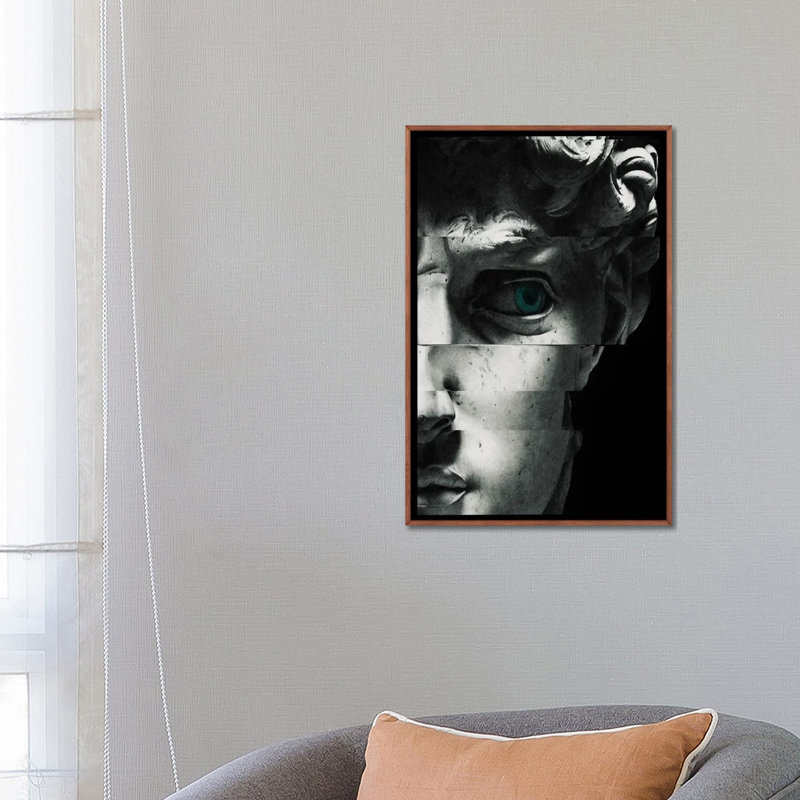 David's Eye - Framed Wall Art Print, Brown, Framed Print without Mat, 26" H x 18" W