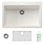 BLANCO 33" 50/50 Double Bowl Drop-In/Undermount Silgranit Kitchen Sink With Cleaner, Sink Grids And Basket Strainers In White