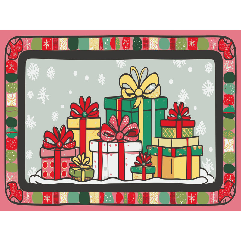 Tapis vacances de Noël The Holiday Aisle®, Rectangulaire 8 pi x 10 pi
