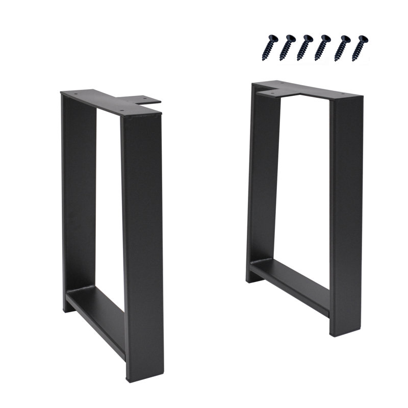 Pieds de table en métal Menands, H 16 po x l 11 po x P 2,4 po