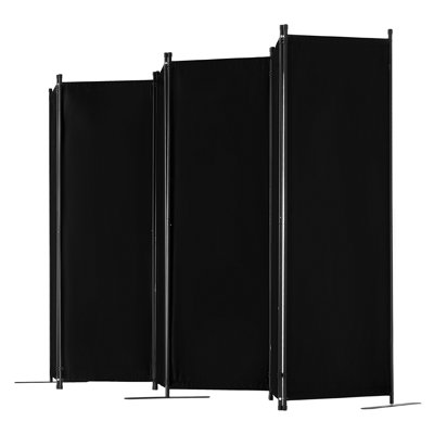 Séparateur d'espace, barrière de confidentialité à 6 panneaux, écran d'isolation pliable et panneau de séparation mobile pour délimiter l'espace, cloisons indépendantes pour espace de travail, chambre, bureau, obscurité