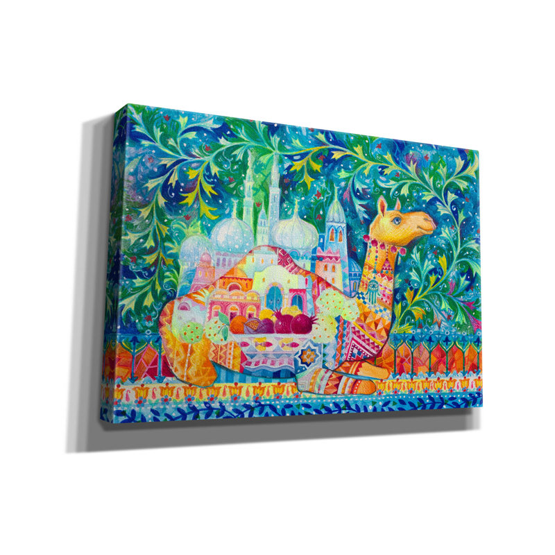 «Dromedary Camel» par Oxana Zaika, art mural sur toile, H 18 po x l 26 po x P 0,75 po