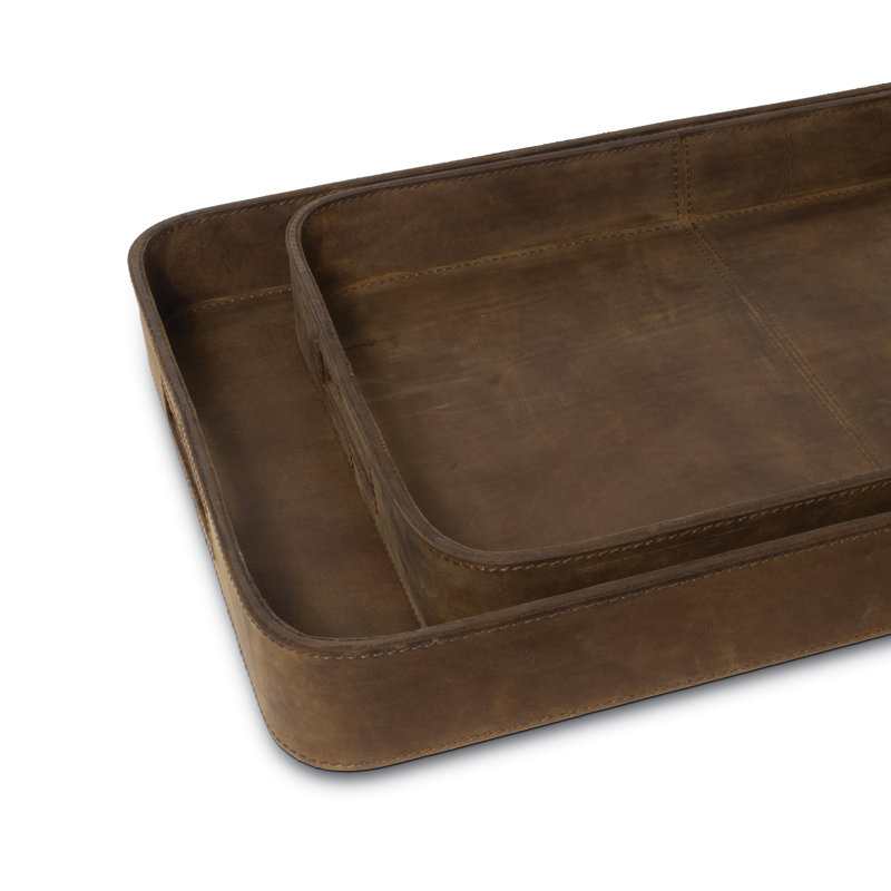 Derby Rectangle Decorative Tray, Brown