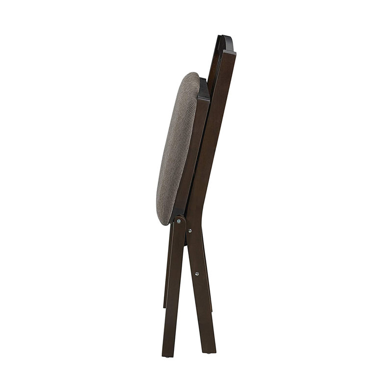 Wood Fabric Upholstered Seat Folding Chair