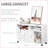 Printer Stand, Home Office Mobile Organizer with Storage, Lockable Drawer | Minimalist Snow White | 39.25”L x13.75”W x25.5”H | Particle Board