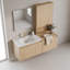 Meuble-lavabo simple 54 po avec armoire supérieure, lavabo en céramique et conception sans poignée 54 po-132947837-132947840