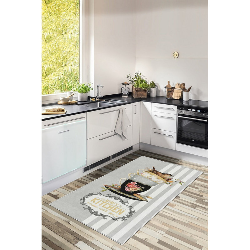 Eco-Friendly Non-Slip Area Rug, 4.6 x 7.2 Feet | 100% Polyester, Antibacterial, Machine Washable | 650 g/m², 0.16 in Pile Height, Digital Print | Perfect for Living Room, Bedroom, and High-Traffic Areas